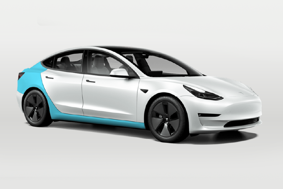 Tesla Model 3 Rear Fender Individual Defense+™ Paint Protection Film by Drive Protected