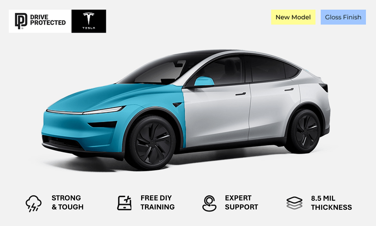 New Tesla Model Y Full Front End Defense+™ Paint Protection Wrap