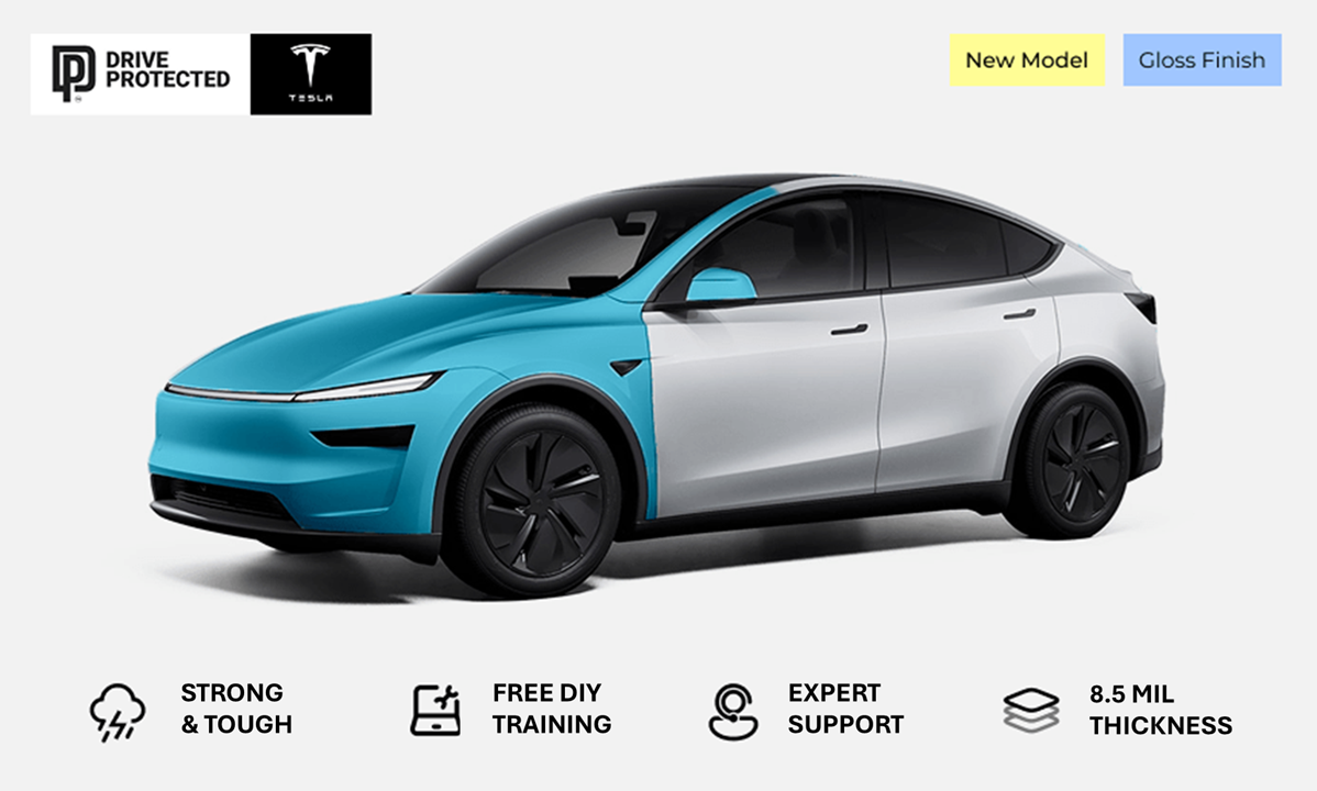 New Tesla Model Y Full Front End Plus Defense+™ Paint Protection Wrap
