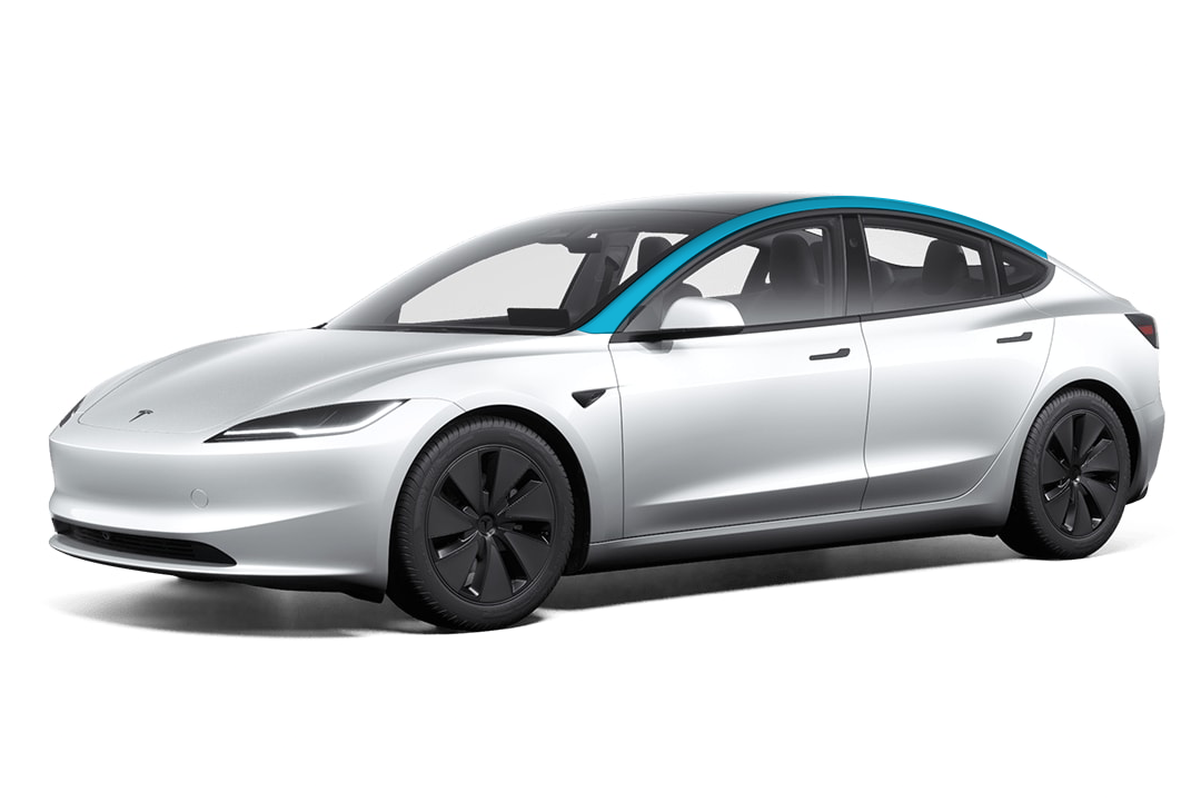 Tesla Model 3 2024+ Highland A-Pillar Set Individual Defense+™ Paint Protection Film