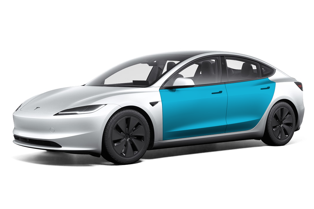Tesla Model 3 2024+ Highland Doors Defense+™ Paint Protection Set