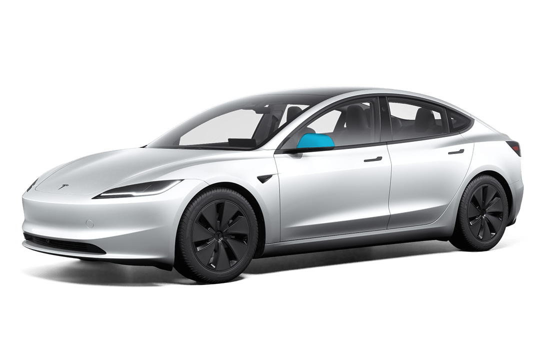 Tesla Model 3 2024+ Highland Individual Mirror Defense+™ Paint Protection Film
