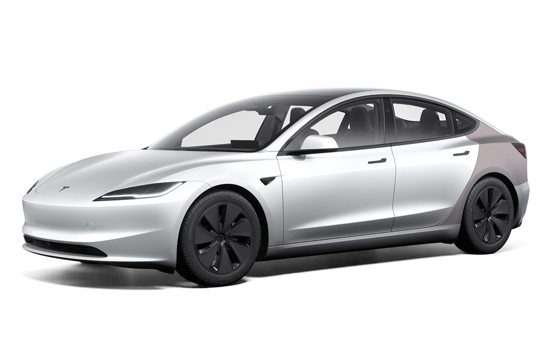 2024+ Tesla Model 3 (Highland) - Rear Fender Matte PPF Kit