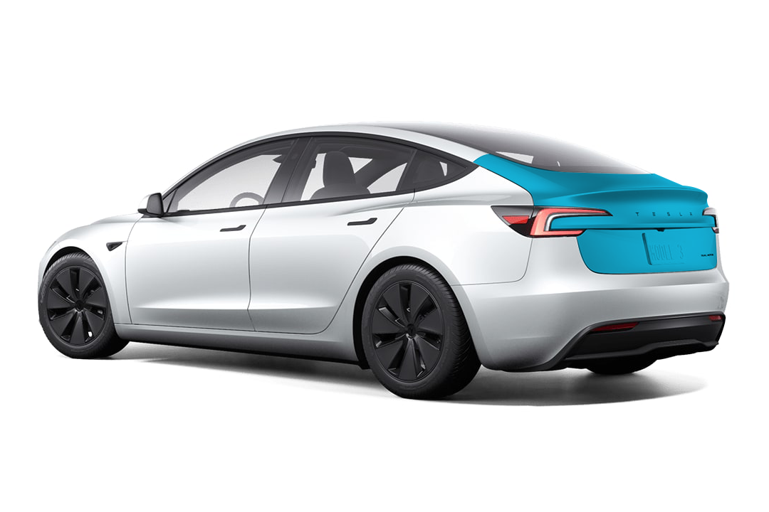 Tesla Model 3 2024+ Highland Rear Hatch Individual Defense+™ Paint Protection Kit