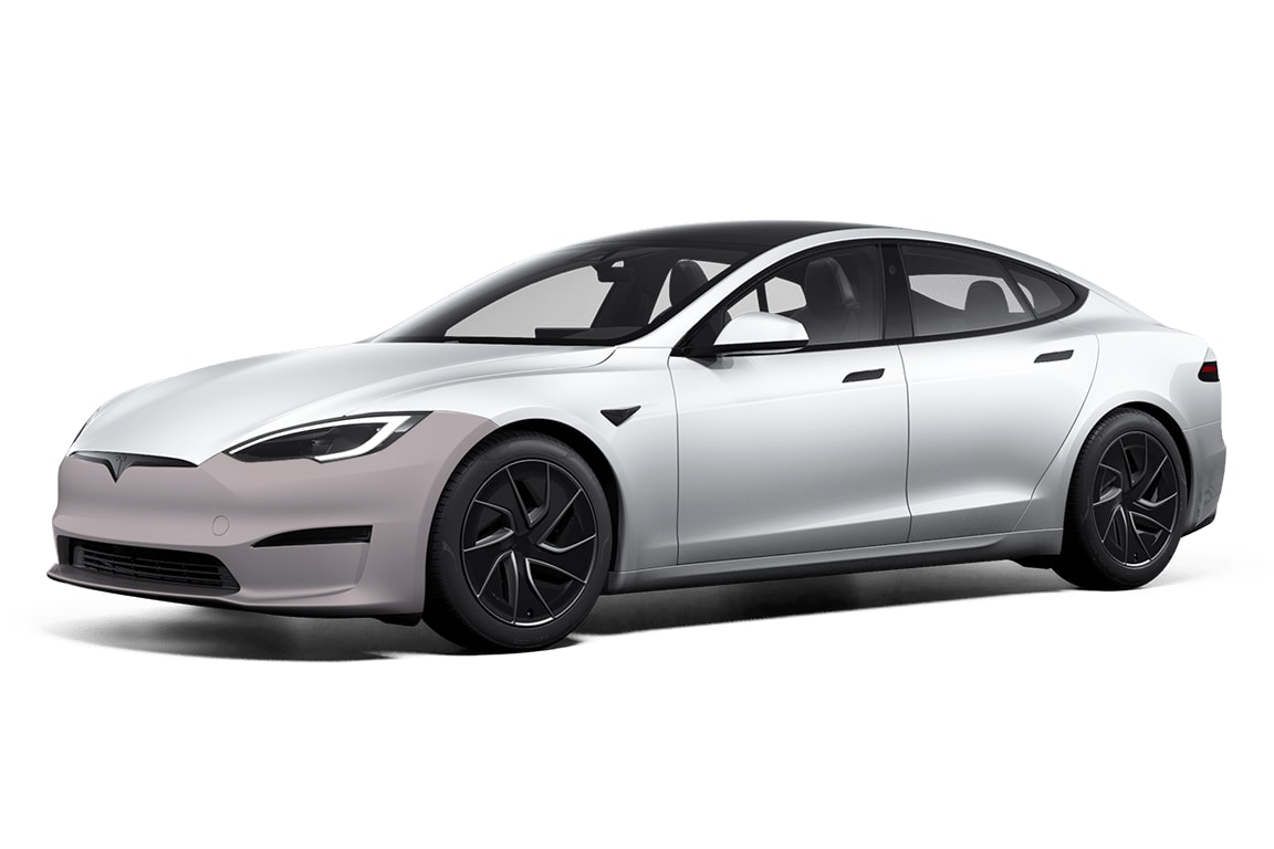 Tesla Model S - Front Bumper Matte PPF Kit