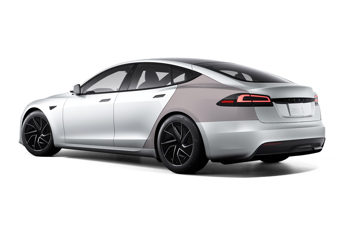 Tesla Model S - Rear Fender Matte PPF Kit