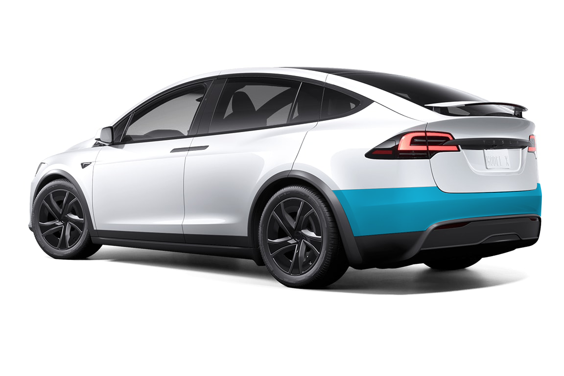 Tesla Model X Rear Bumper Individual Defense+™ Paint Protection Film