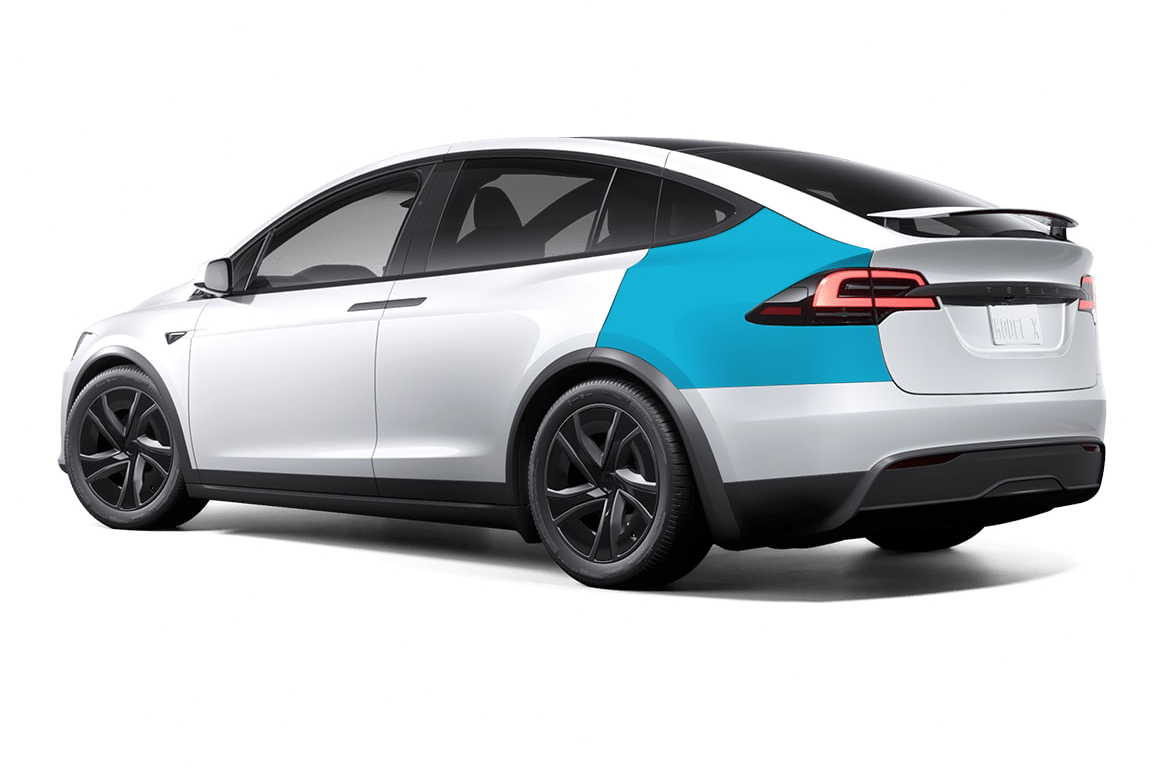 Tesla Model X Rear Fender Individual Defense+™ Paint Protection Film