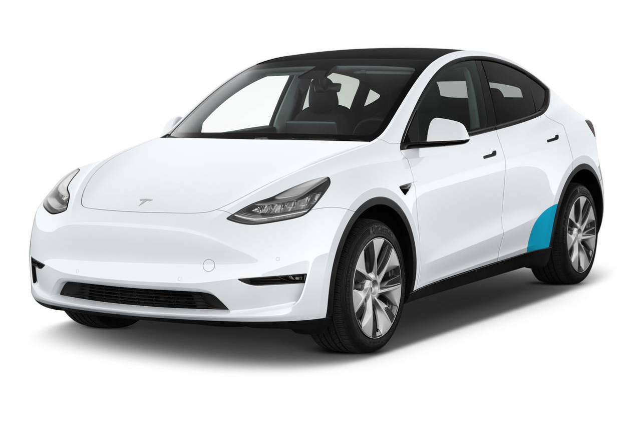 Tesla Model Y Rear Wheel Impact Area Defense+™ Paint Protection Film