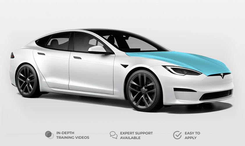Tesla Model S Full Hood Individual Defense+™ Paint Protection Film