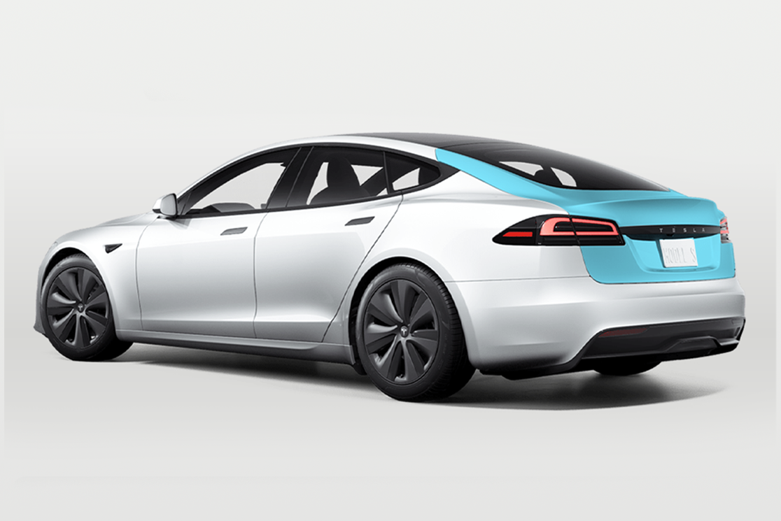 Tesla Model S Rear Hatch Individual Defense+™ Paint Protection Kit by Drive Protected