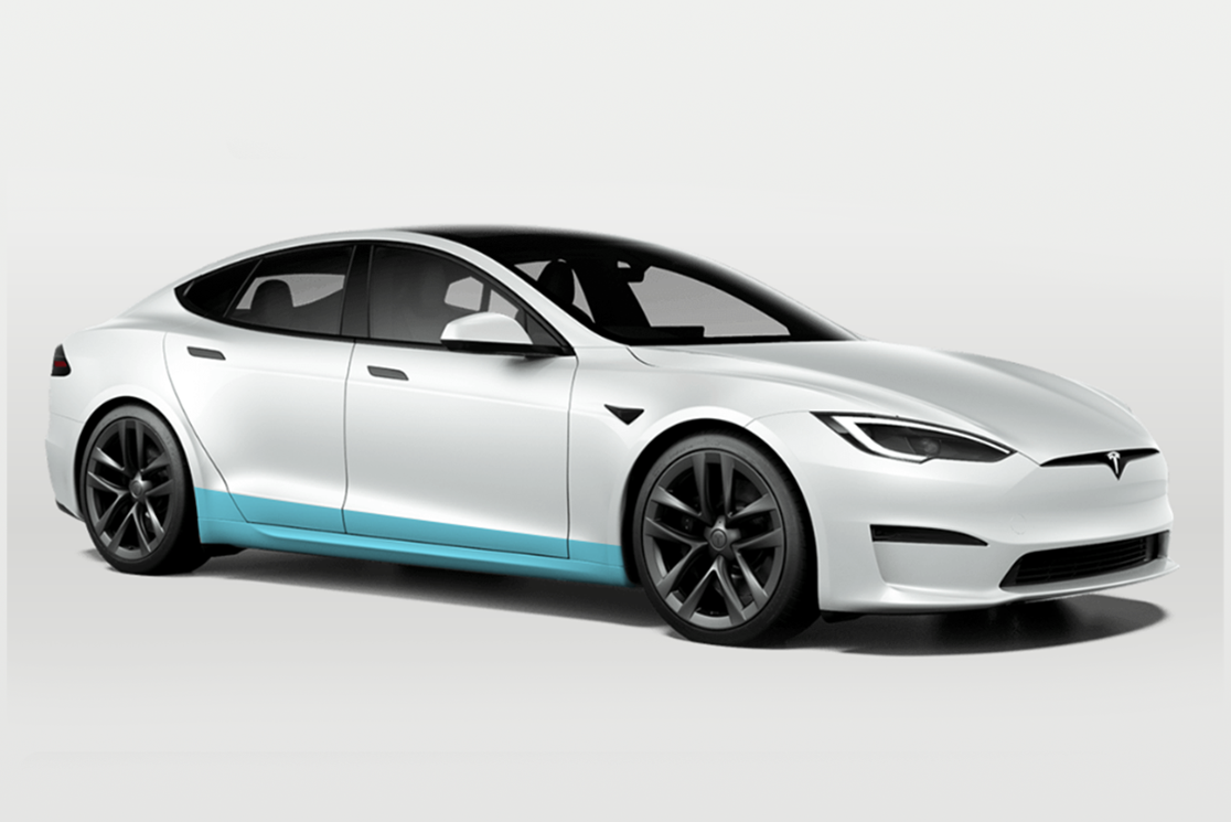Tesla Model S Rocker Panel Individual Defense+™ Paint Protection Film Kit by Drive Protected
