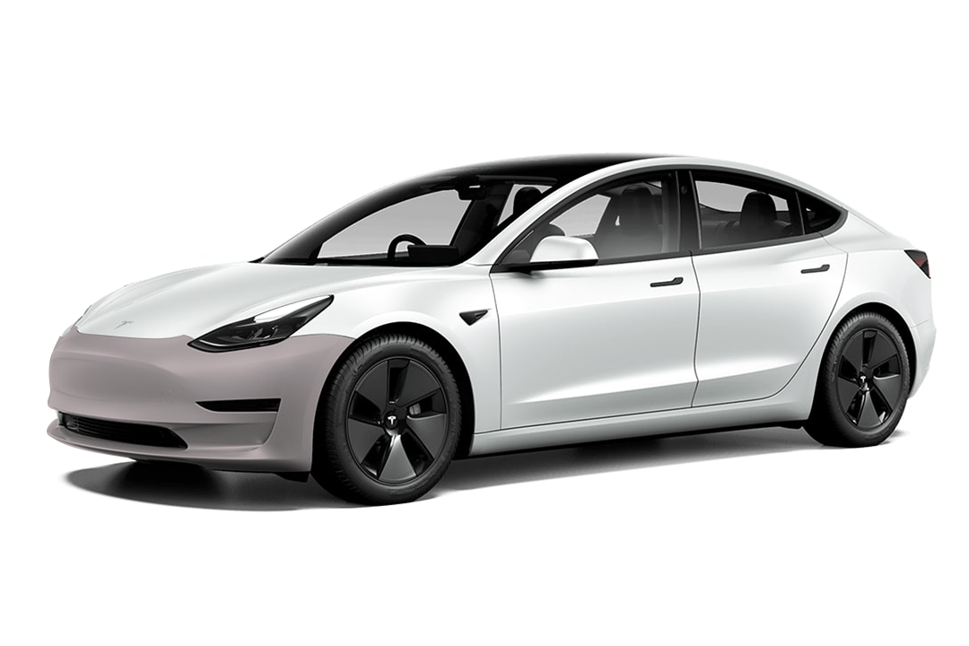2017-2023 Tesla Model 3 - Front Bumper Matte PPF Kit