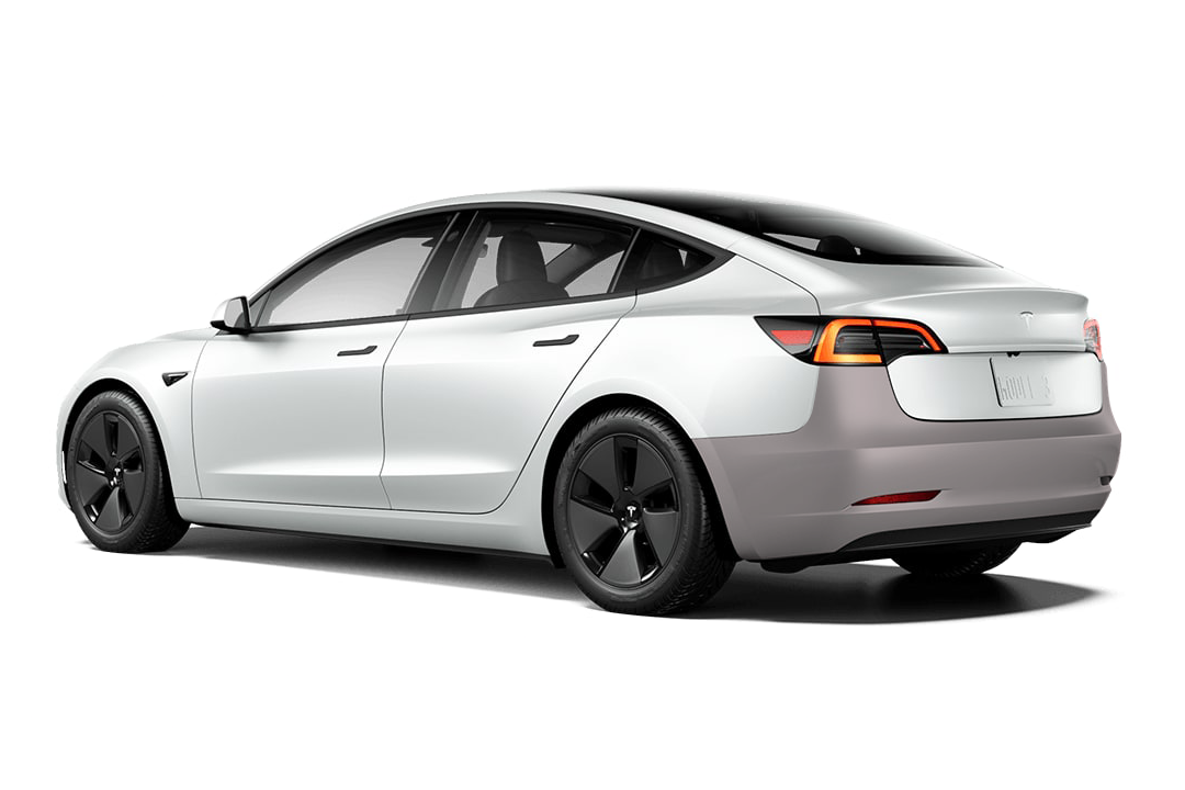2017-2023 Tesla Model 3 - Rear Bumper Matte PPF Kit