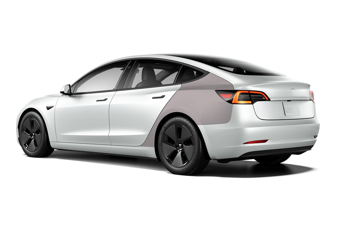 2017-2023 Tesla Model 3 - Rear Fender Matte PPF Kit