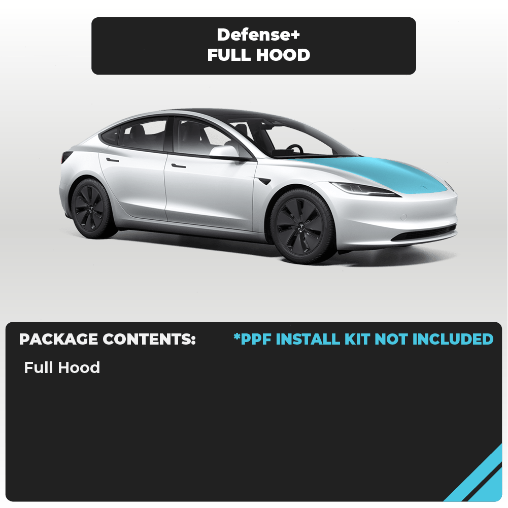 Tesla Model 3 Highland Full Hood Individual Defense+™ Paint Protection Film - Drive Protected