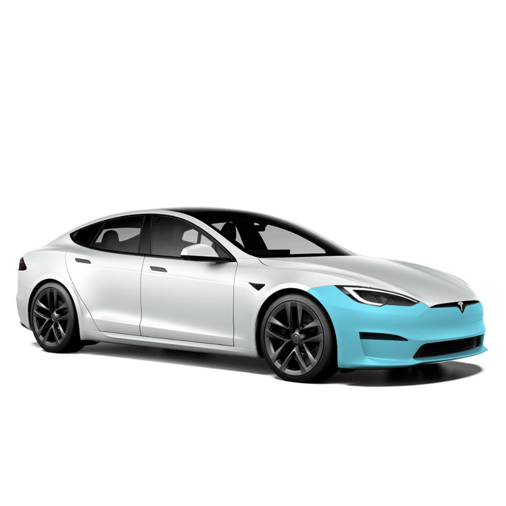 Tesla Model S Front Bumper Individual Defense+™ Paint Protection Film - Drive Protected