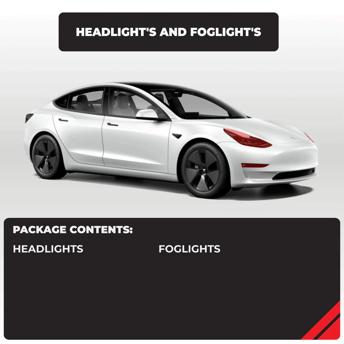 Tesla Headlights and Fog Lights PPF - Drive Protected Shop