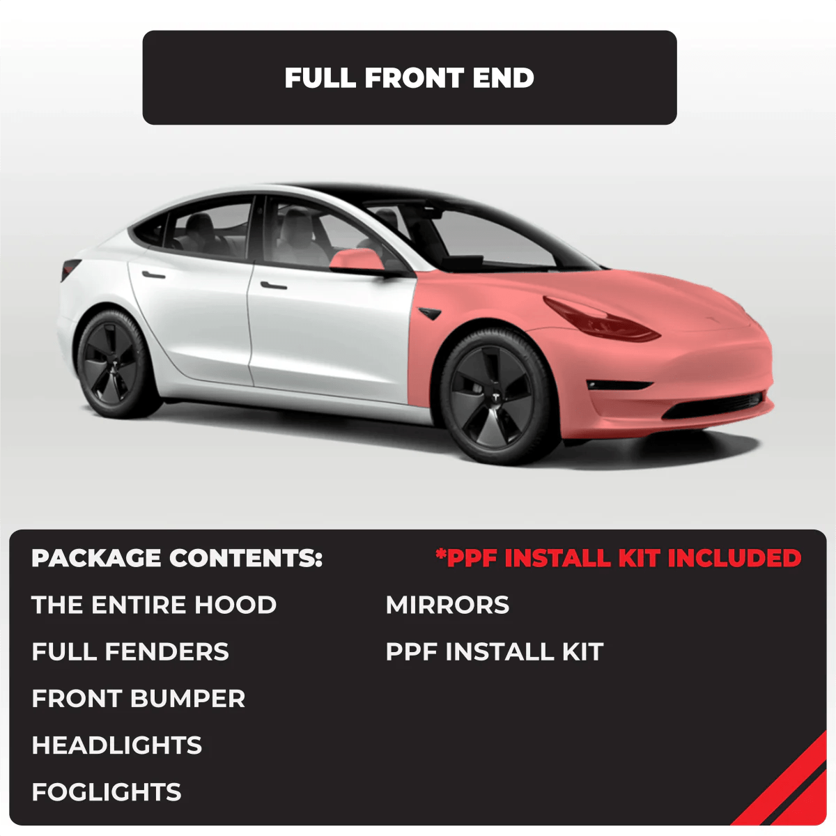 Tesla Model 3 Full Front End Paint Protection Film - Drive Protected Shop