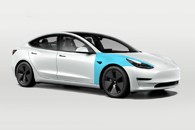 Tesla Model 3 Full Fender Individual Defense+™ Paint Protection Film by Drive Protected