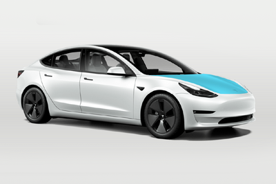 Tesla Model 3 Full Hood Individual Defense+™ Paint Protection Film - Drive Protected 