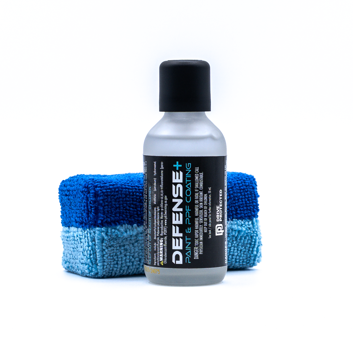 Bottle of Defense+ Paint & PPF Coating by Drive Protected