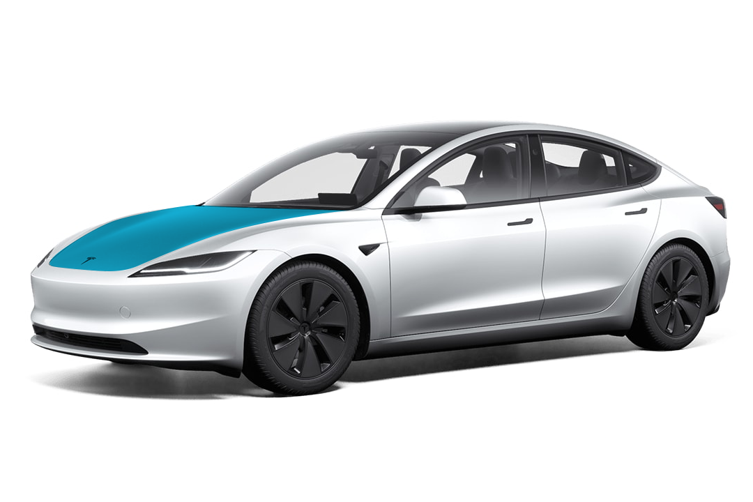 Tesla Model 3 2024+ Highland Full Hood Individual Defense+™ Paint Protection Film