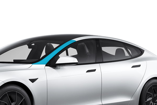 Tesla Model S - A-Pillar PPF Kit