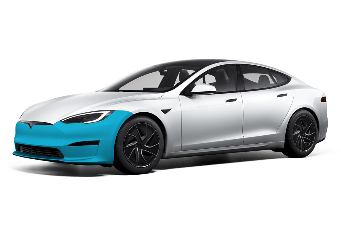 Tesla Model S Front Bumper Individual Defense+™ Paint Protection Film