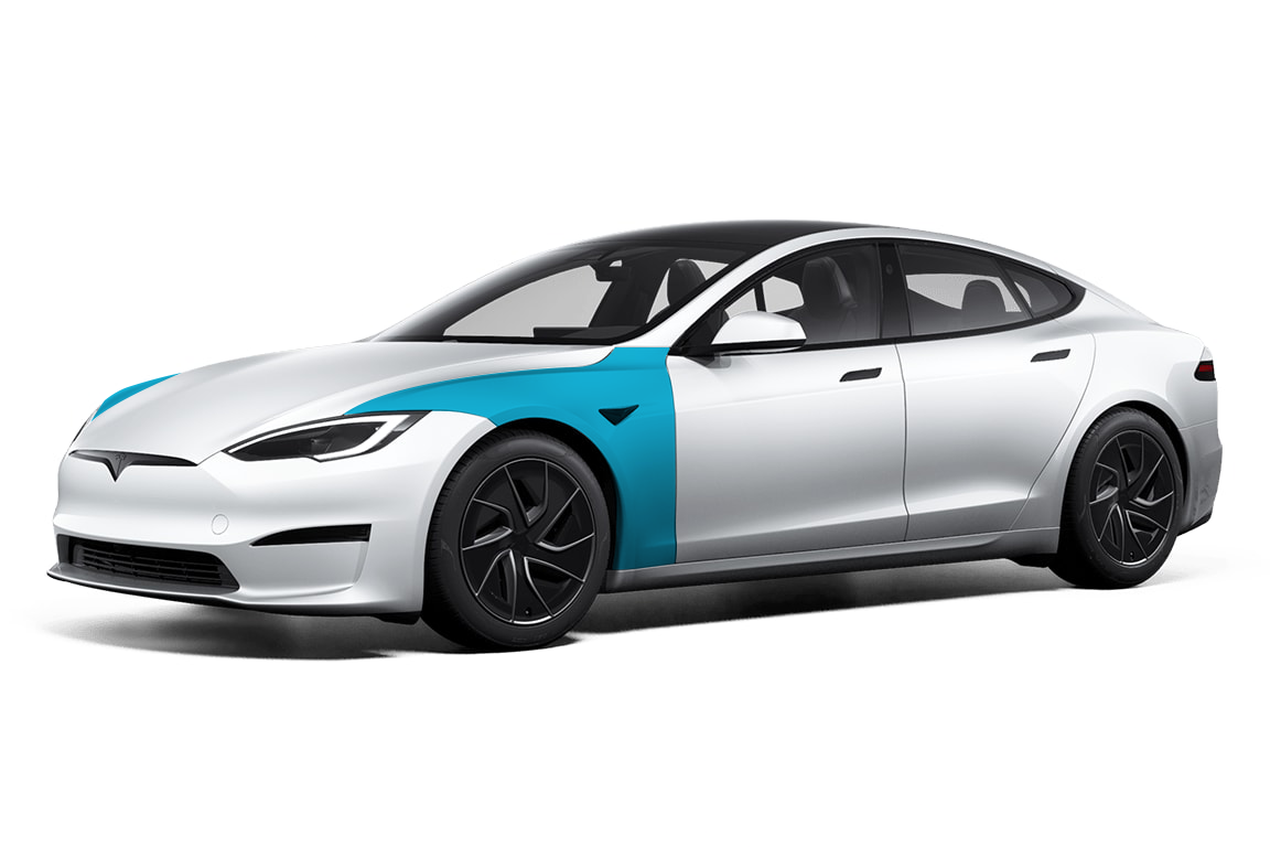 Tesla Model S Full Fender Individual Defense+™ Paint Protection Film