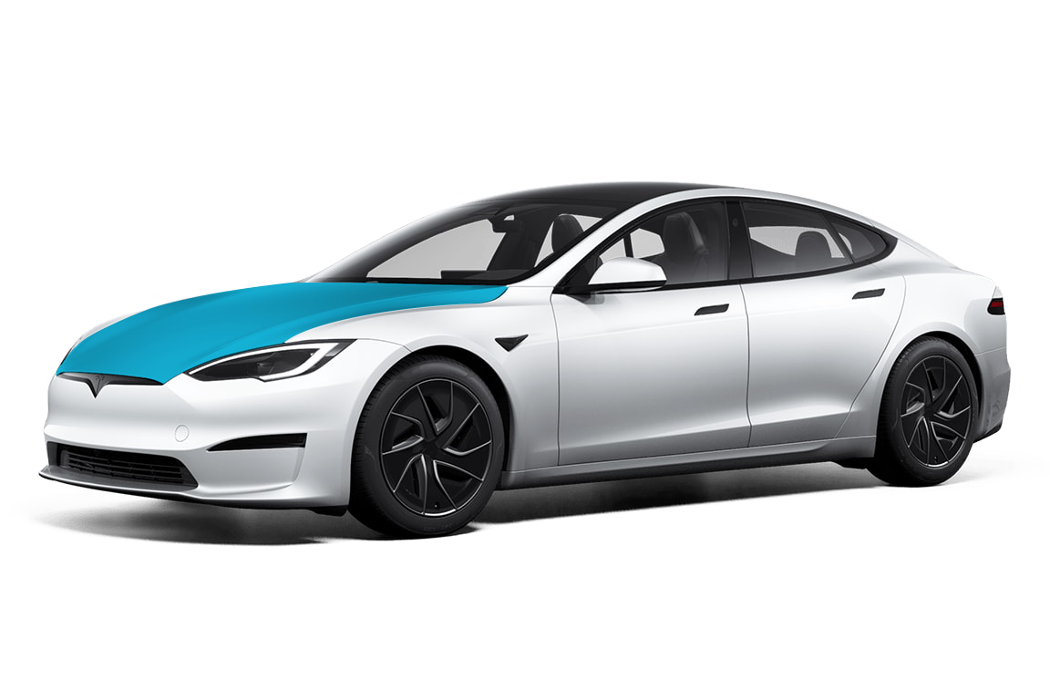 Tesla Model S Full Hood Individual Defense+™ Paint Protection Film