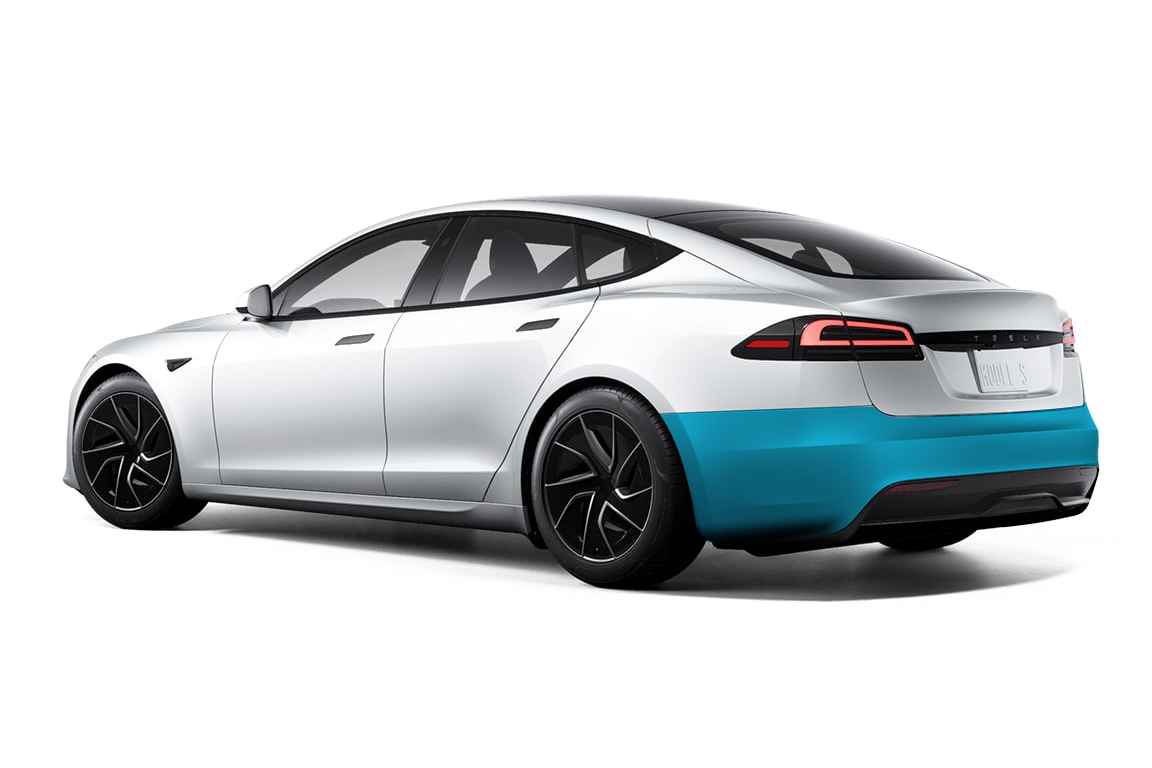 Tesla Model S Rear Bumper Individual Defense+™ Paint Protection Film