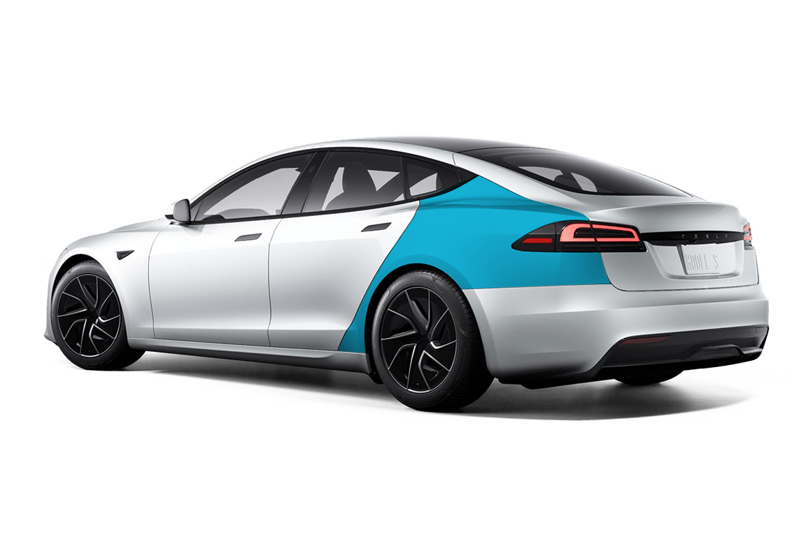 Tesla Model S Rear Fender Individual Defense+™ Paint Protection Film