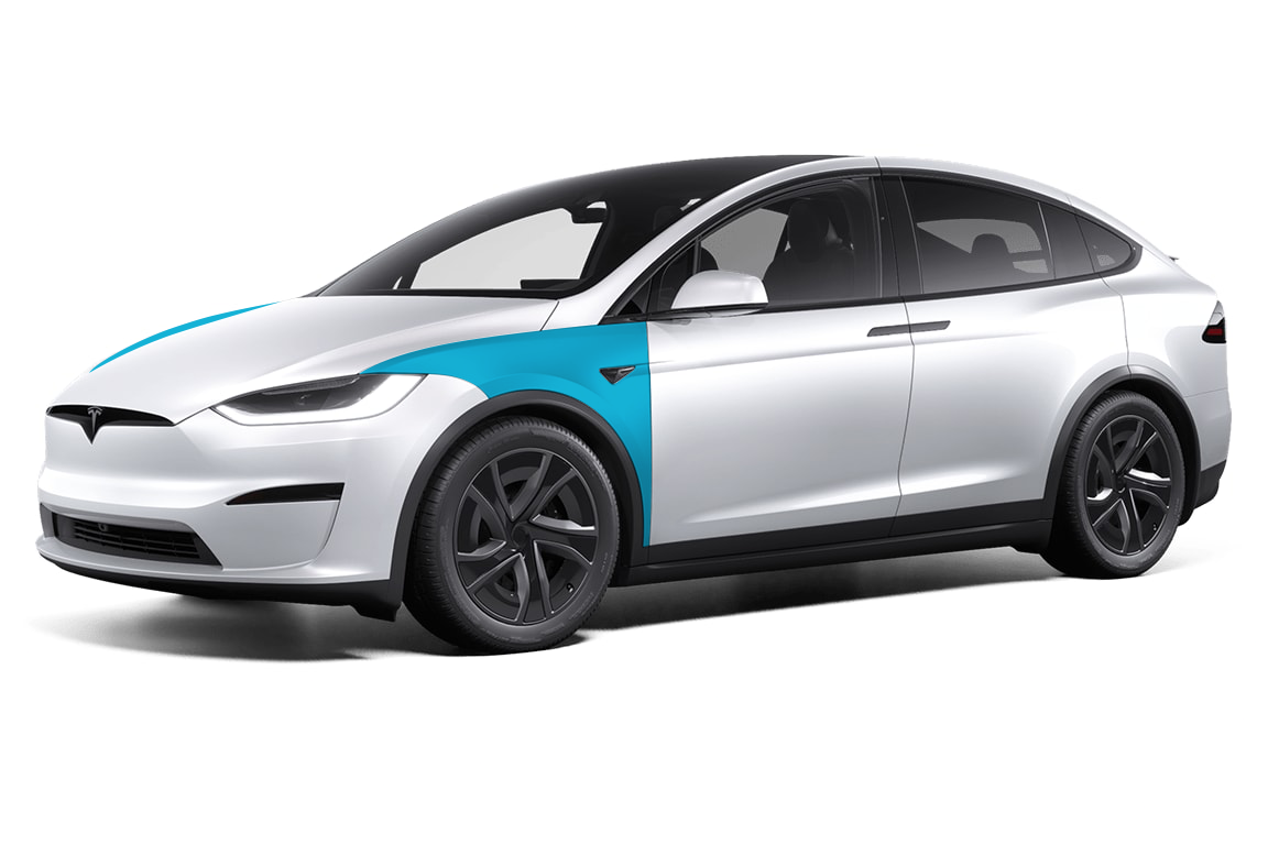 Tesla Model X Full Fender Individual Defense+™ Paint Protection Film