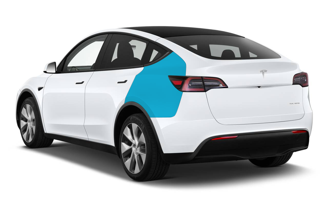 Tesla Model Y Rear Fender Individual Defense+™ Paint Protection Film