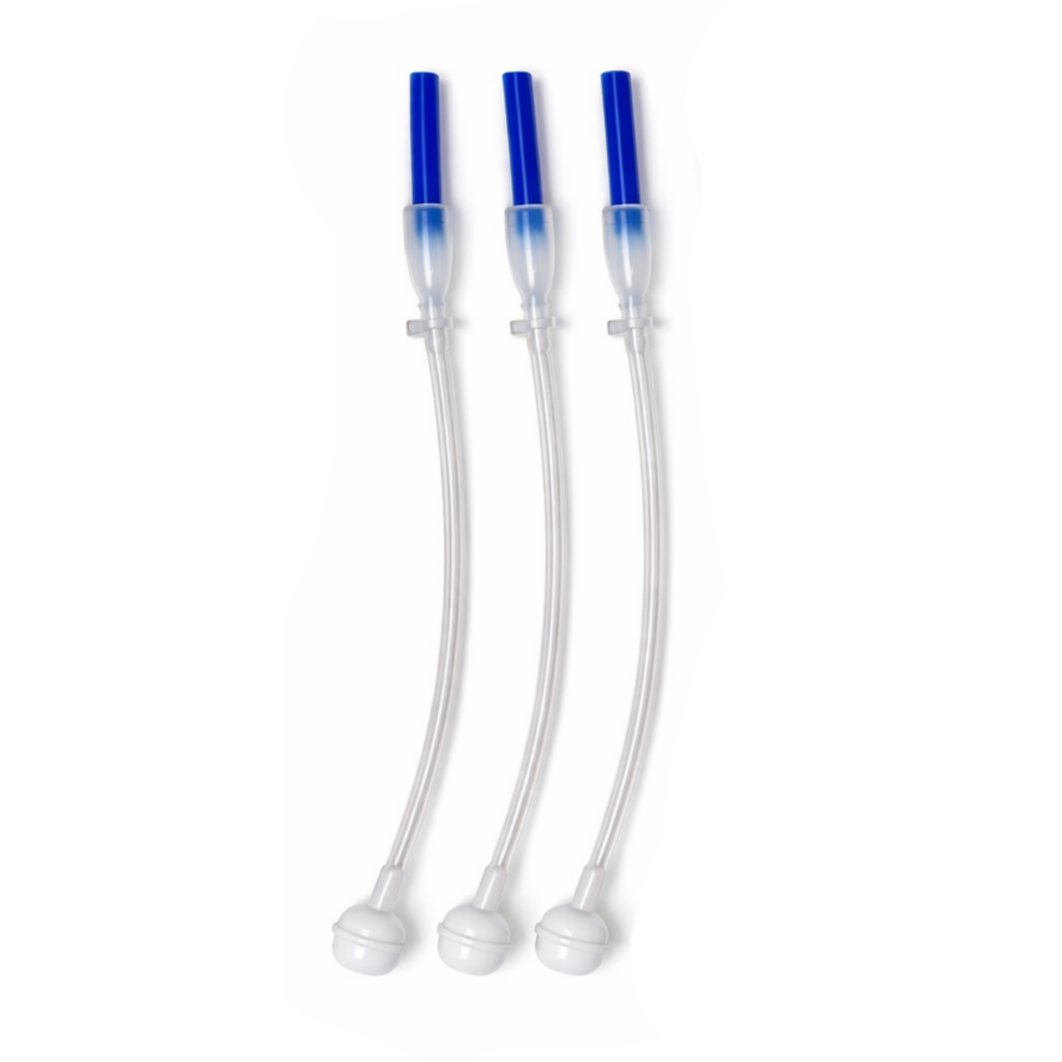 Three Tilted Spray Tubes on a white background