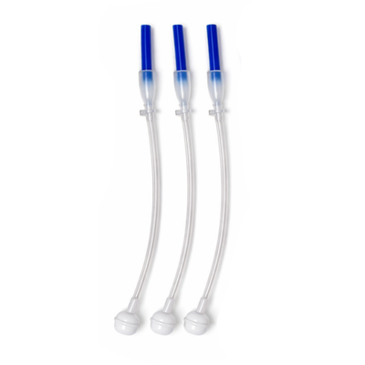 Three Tilted Spray Tubes on a white background
