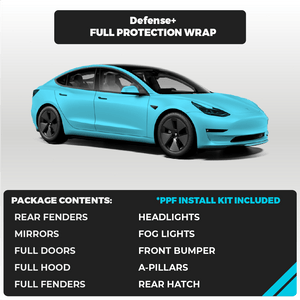 Tesla Model 3 Full Defense+™ Paint Protection Film Wrap - Drive Protected