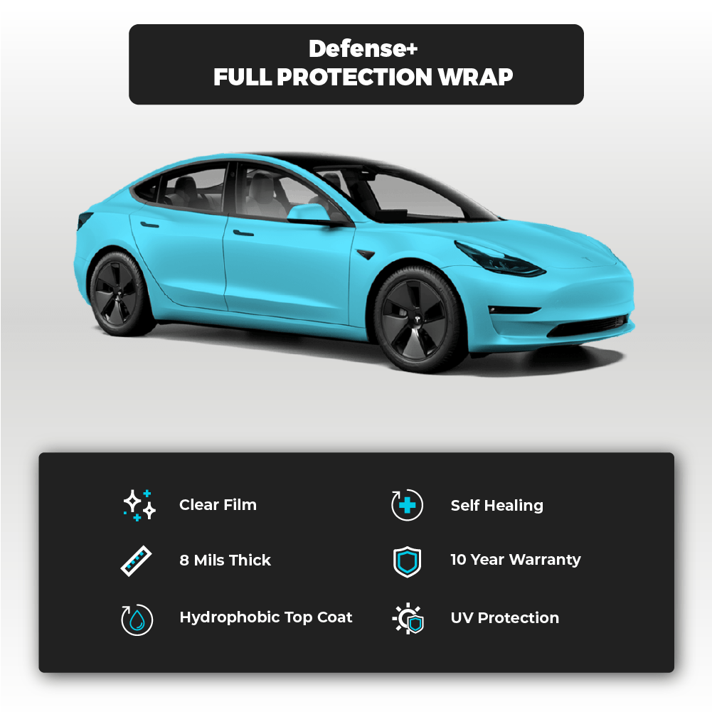 Tesla Model 3 Full Defense+™ Paint Protection Film Wrap - Drive Protected