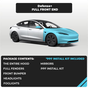 Tesla Model 3 Highland Full Front End Defense+™️ Paint Protection Film - Drive Protected