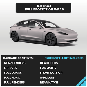 Tesla Model 3 Highland Matte Finish Full Defense+™️ Paint Protection Wrap - Drive Protected