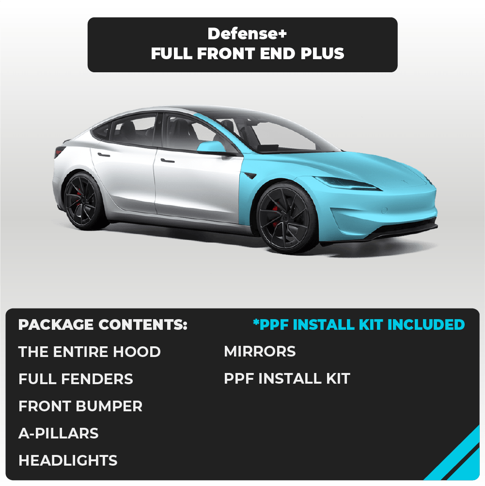 Tesla Model 3 Highland Performance Full Front End Plus Defense+™️ Paint Protection Film - Drive Protected