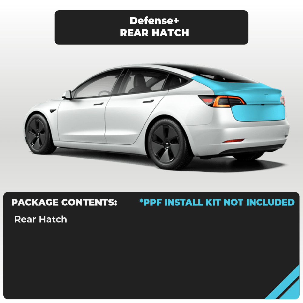 Tesla Model 3 Rear Hatch Individual Defense+™ Paint Protection Kit - Drive Protected