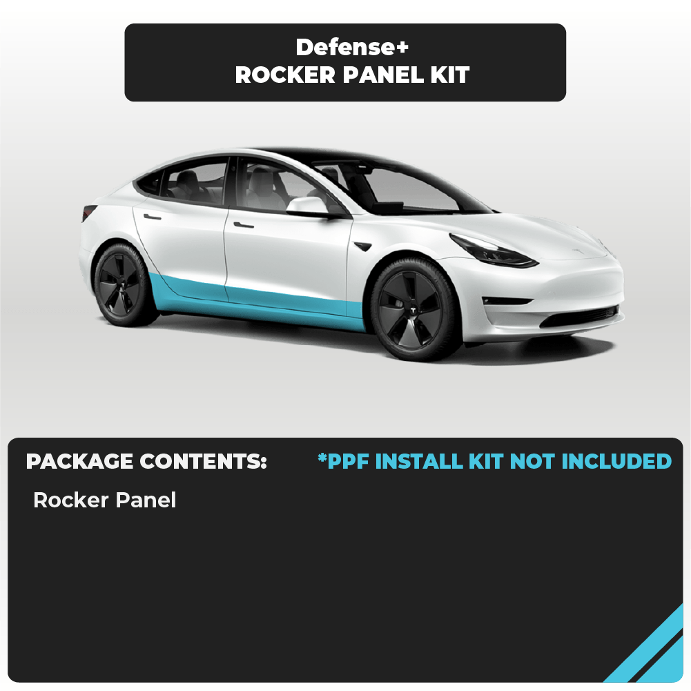 Tesla Model 3 Rocker Panel Individual Defense+™ Paint Protection Film Kit - Drive Protected