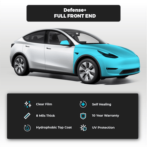 Tesla Model Y Full Front End Defense+™ Paint Protection Film - Drive Protected