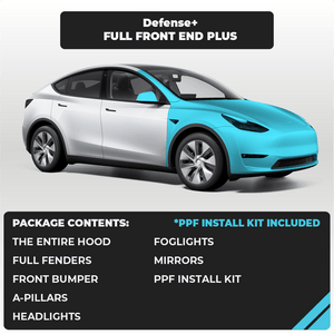 Tesla Model Y Full Front End Plus Defense+™ Paint Protection Film - Drive Protected