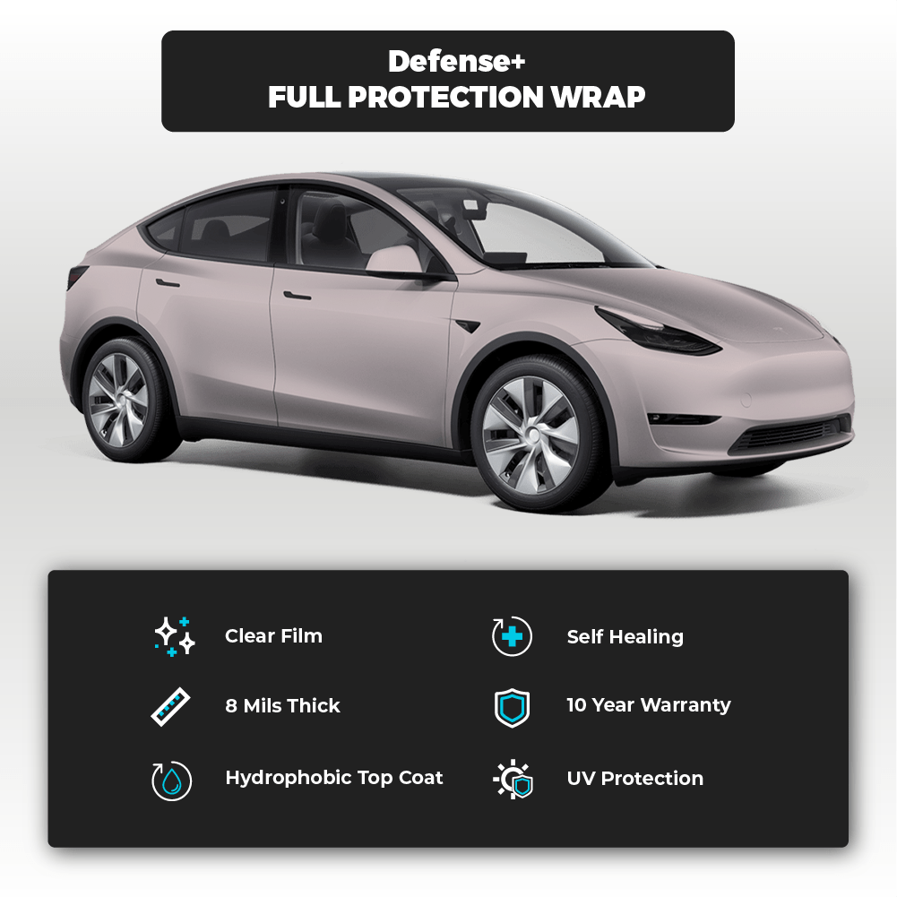 Tesla Model Y Matte Finish Tesla Full Defense+™ Paint Protection Wrap - Drive Protected
