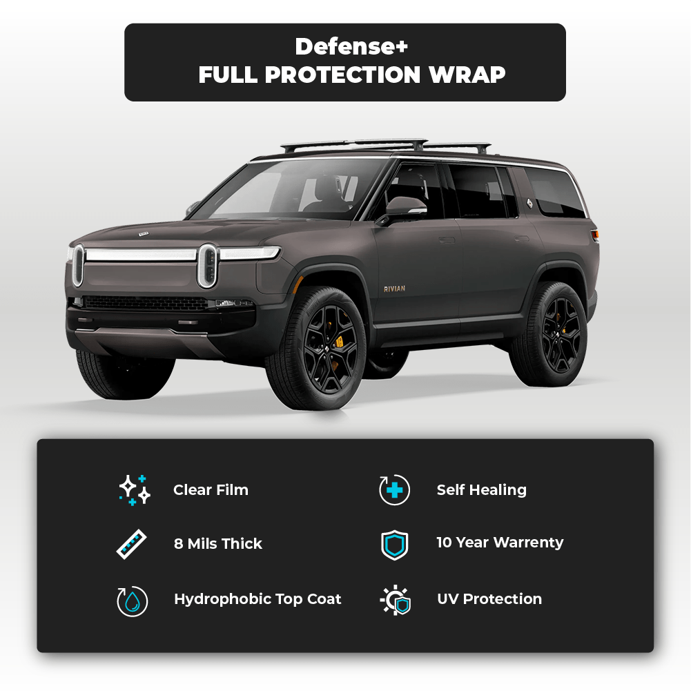 Rivian R1 S Full Defense+™ Matte Paint Protection Film Wrap - Drive Protected