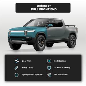 Rivian R1 T Full Front End Defense+™ Paint Protection Film - Drive Protected