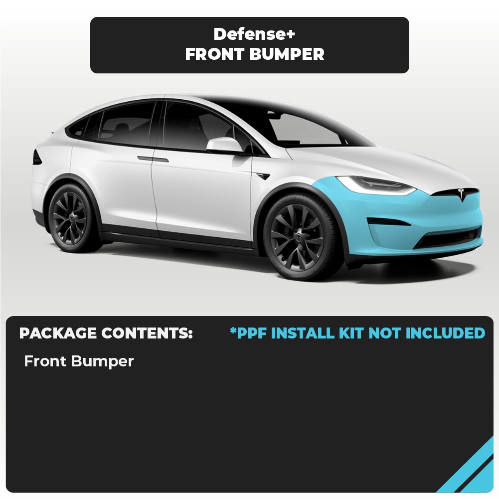 Tesla Front Bumper Individual Defense+™ Paint Protection Film - Drive Protected